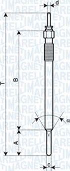 Свеча накаливания (накала) Magneti Marelli для Toyota Auris II 2012-2015. Артикул 062900088304