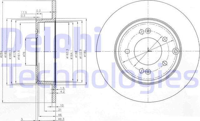 Тормозной диск Delphi. Артикул BG4012