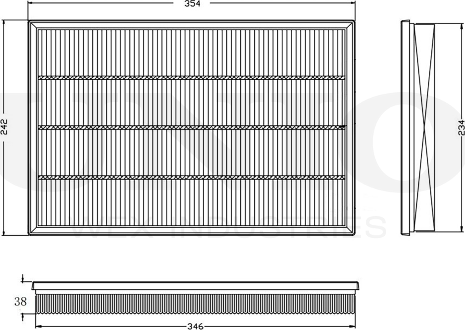 Фильтр воздушный (Unio). Артикул FLT-10183