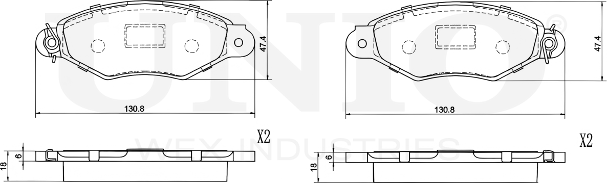 Колодки тормозные дисковые, комплект (Unio). Артикул BRP-20185