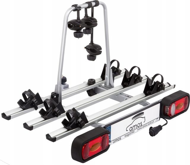 Автомобильный багажник Amos GIRO 3 на фаркоп для перевозки 3-х велосипедов. Артикул GIRO-3