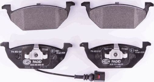 Тормозные колодки Hella. Артикул 8DB 355 008-551