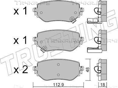 Тормозные колодки Trusting для Mercedes-Benz X-Класс I 2017-2026. Артикул 1192.0