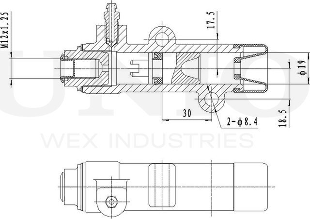 Цилиндр сцепления рабочий (Unio). Артикул BRC-10515