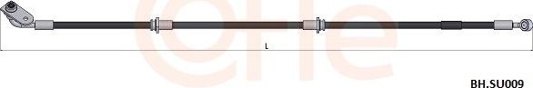 Тормозной шланг Cofle передний правый для Suzuki Grand Vitara III 2005-2015. Артикул 92.BH.SU009
