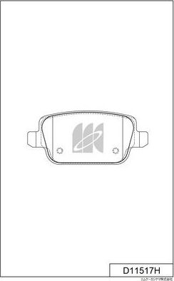 Тормозные колодки MK Kashiyama задние для Ford Mondeo IV 2007-2015. Артикул D11517H