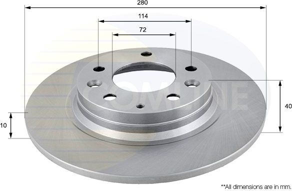 Тормозной диск Comline COATED. Артикул ADC0450