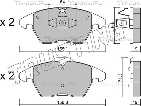 Тормозные колодки Trusting передние для Peugeot 3008 I 2009-2016. Артикул 564.1