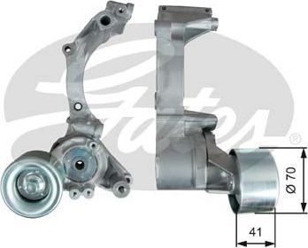 Натяжной ролик (натяжитель) приводного клинового зубчатого ремня Gates DriveAlign®. Артикул T39296