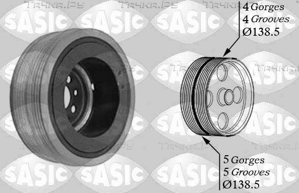 Шкив коленвала Sasic для Volkswagen Passat B5 1996-2000. Артикул 9001804