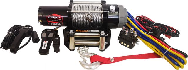 Лебёдка электрическая 4Revo CX-6000 (стальной трос). Артикул 4R-W0604A