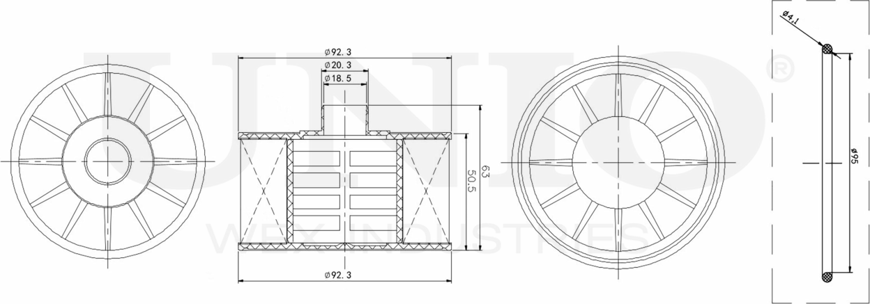 Фильтр масляный (Unio). Артикул FLT-20075