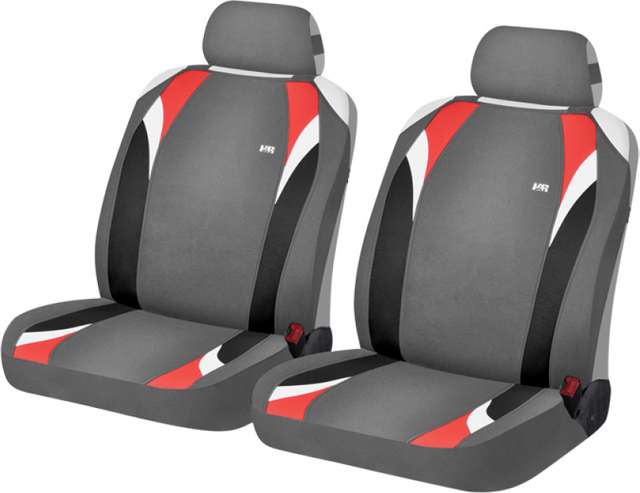 Накидки универсальные Hadar Rosen Formula на передние сидения авто, цвет Серый/Красный. Артикул 21146
