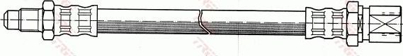 Тормозной шланг TRW задний правый/левый для ВАЗ 2104 1994-2012. Артикул PHB152