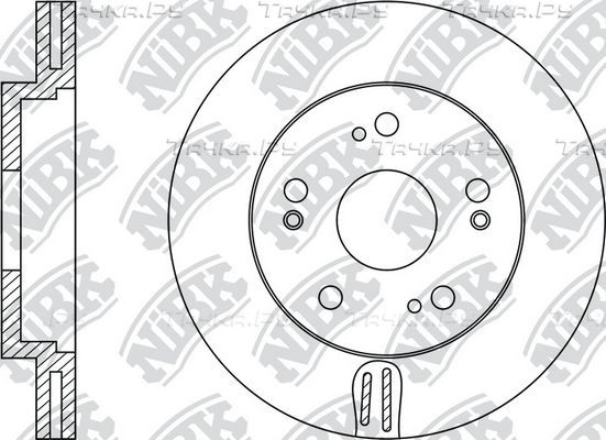 Тормозной диск NiBK передний для Honda Civic IX 2012-2016. Артикул RN1405