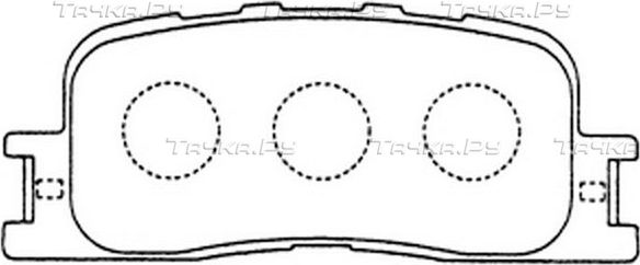 Тормозные колодки FIT задние для Toyota Highlander I (U20) 2000-2007. Артикул FP0885