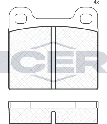 Тормозные колодки Icer задние для Maserati Biturbo 1989-1994. Артикул 180162