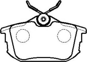 Тормозные колодки HSB задние для Mitsubishi Colt VI (Z20/Z30) 2004-2012. Артикул HP9289