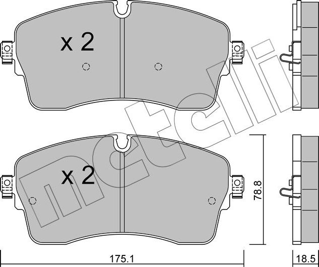 Тормозные колодки Metelli. Артикул 22-1250-1