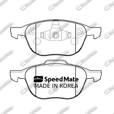 Тормозные колодки SpeedMate передние для Mazda 3 II (BL) 2008-2014. Артикул SM-BPU128