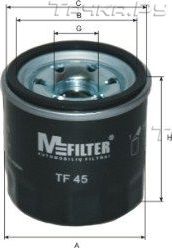Масляный фильтр MFilter для Nissan Qashqai I 2007-2013. Артикул TF 45