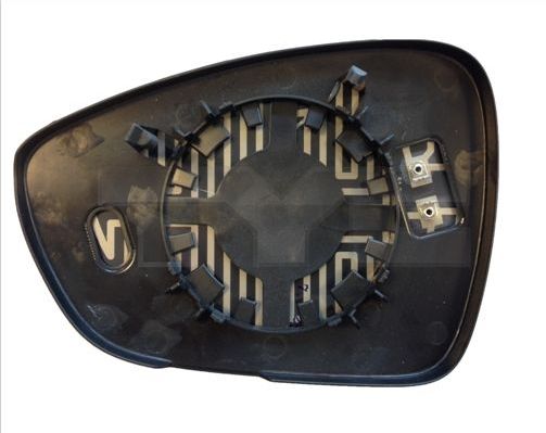 Зеркальное стекло бокового зеркала TYC левое для Citroen DS4 2011-2015. Артикул 305-0176-1