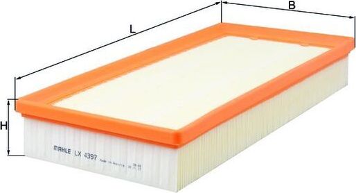 Воздушный фильтр Mahle-Knecht. Артикул LX 4397