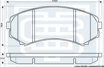 Колодки тормозные перед (Starke). Артикул 179804