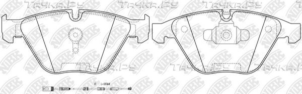 Тормозные колодки NiBK передние для BMW 7 IV (E65/E66) 2001-2008. Артикул PN0518W