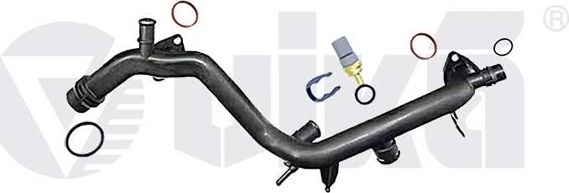 Патрубок радиатора (системы охлаждения) Vika (полимерный материал). Артикул 11211892901