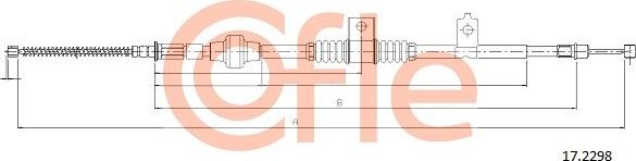 Трос ручника (тросик ручного тормоза) Cofle. Артикул 92.17.2298