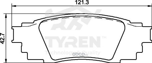 Колодки тормозные (Tyren). Артикул TYR1222151