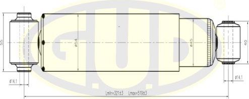 Амортизатор G.U.D.. Артикул GSA344409