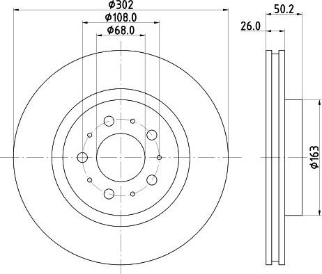 Тормозной диск Mintex передний для Volvo S70 1996-2000. Артикул MDC1353