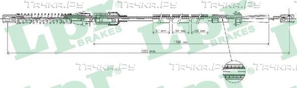 Трос газа LPR. Артикул C0073A