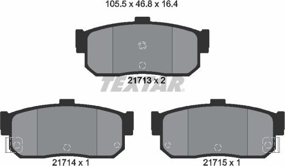Тормозные колодки Textar. Артикул 2171301