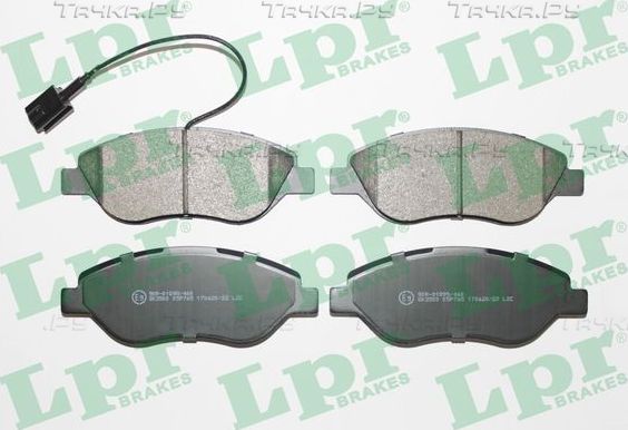 Тормозные колодки LPR передние для Alfa Romeo MiTo I 2008-2018. Артикул 05P765