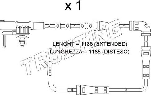 Датчик износа тормозных колодок  Trusting. Артикул SU.353
