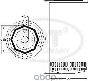 Масляный фильтр SCT-Germany. Артикул SM 5731