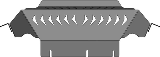 Защита алюминиевая АВС-Дизайн для радиатора Dodge Ram 1500 (кроме V-3.6) 2018-2026. Артикул 60.04ABC