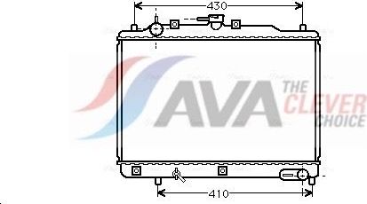 Радиатор охлаждения двигателя AVA ** CLEVER FIT ** для Mazda 121 II 1990-1996. Артикул MZ2070