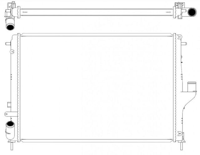 Радиатор охлаждения двигателя Sakura. Артикул 3631-3006