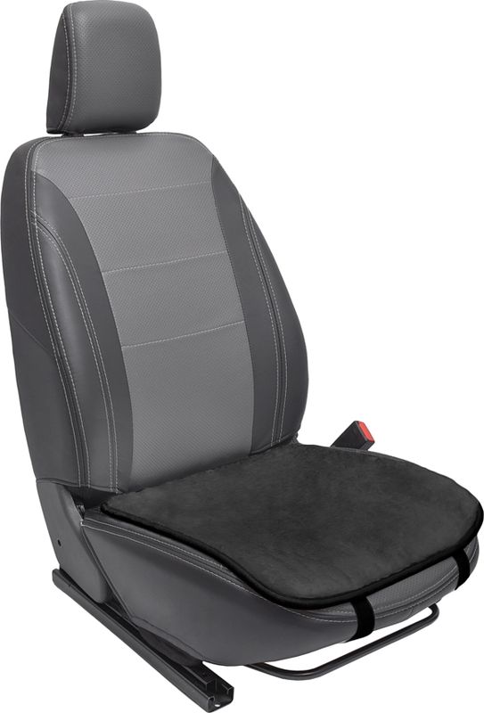 Накидка универсальная Rezkon меховая Мутон на передние сидения, цвет Серый. Артикул 8104005200