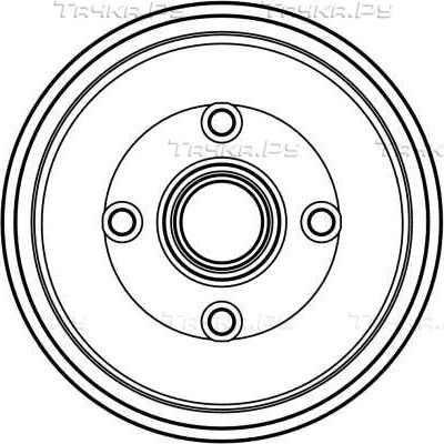 Тормозной барабан TRW для Ford StreetKa 2003-2005. Артикул DB4277