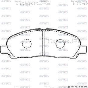 Тормозные колодки Advics. Артикул SN867