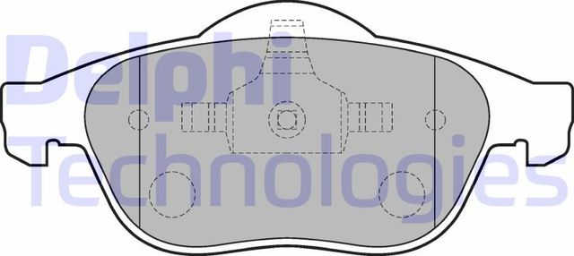 Тормозные колодки Delphi (Low-Metallic) передние для Renault Espace IV 2002-2015. Артикул LP1708
