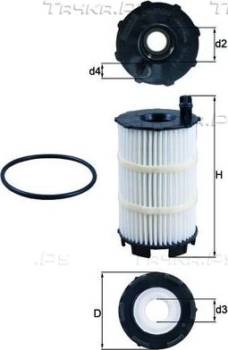 Масляный фильтр Mahle-Knecht для Audi S8 II (D3) 2006-2010. Артикул OX 350/4D