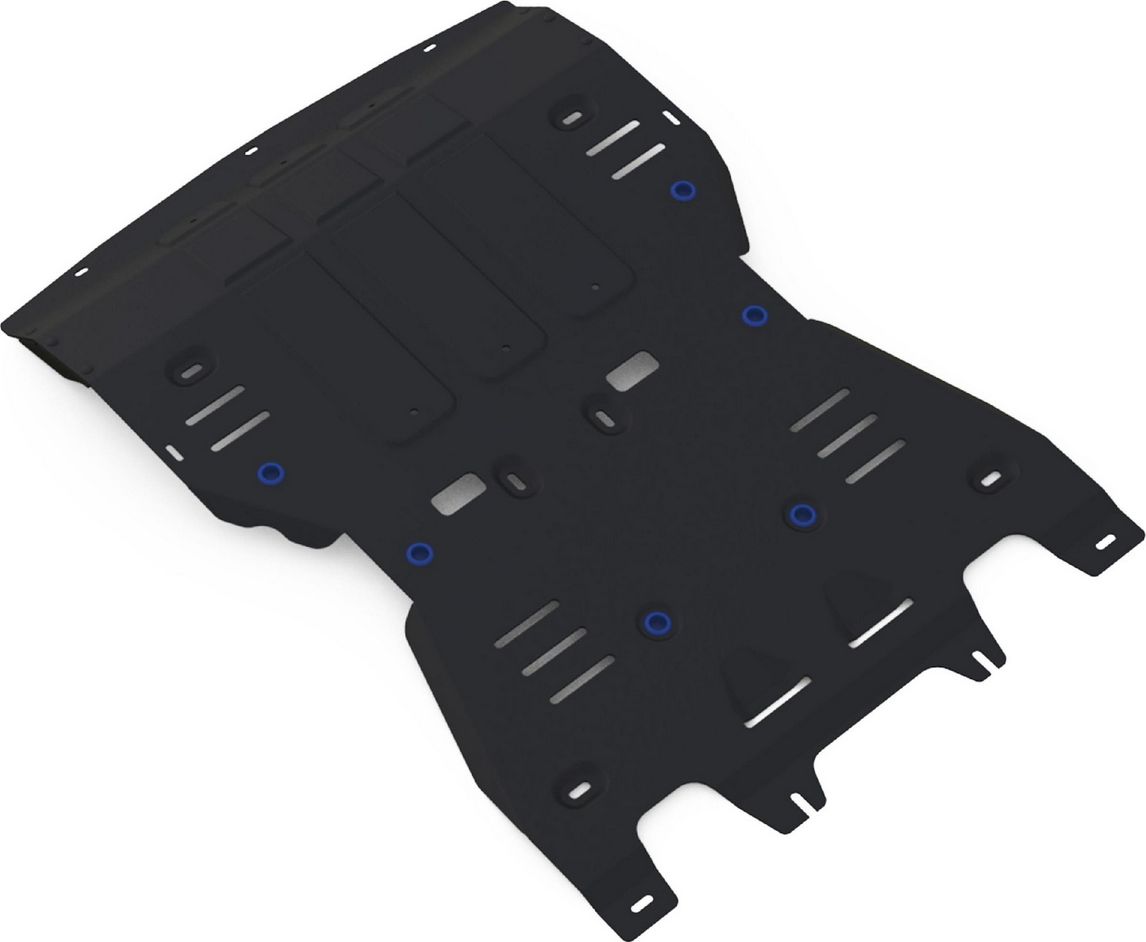 Защита алюминиевая Rival для картера и КПП Rival (черная) для Porsche Macan 2014-2019 2018-2026. Артикул 333.4605.2