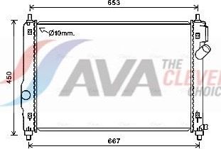 Радиатор охлаждения двигателя AVA ** CLEVER FIT **. Артикул CT2064