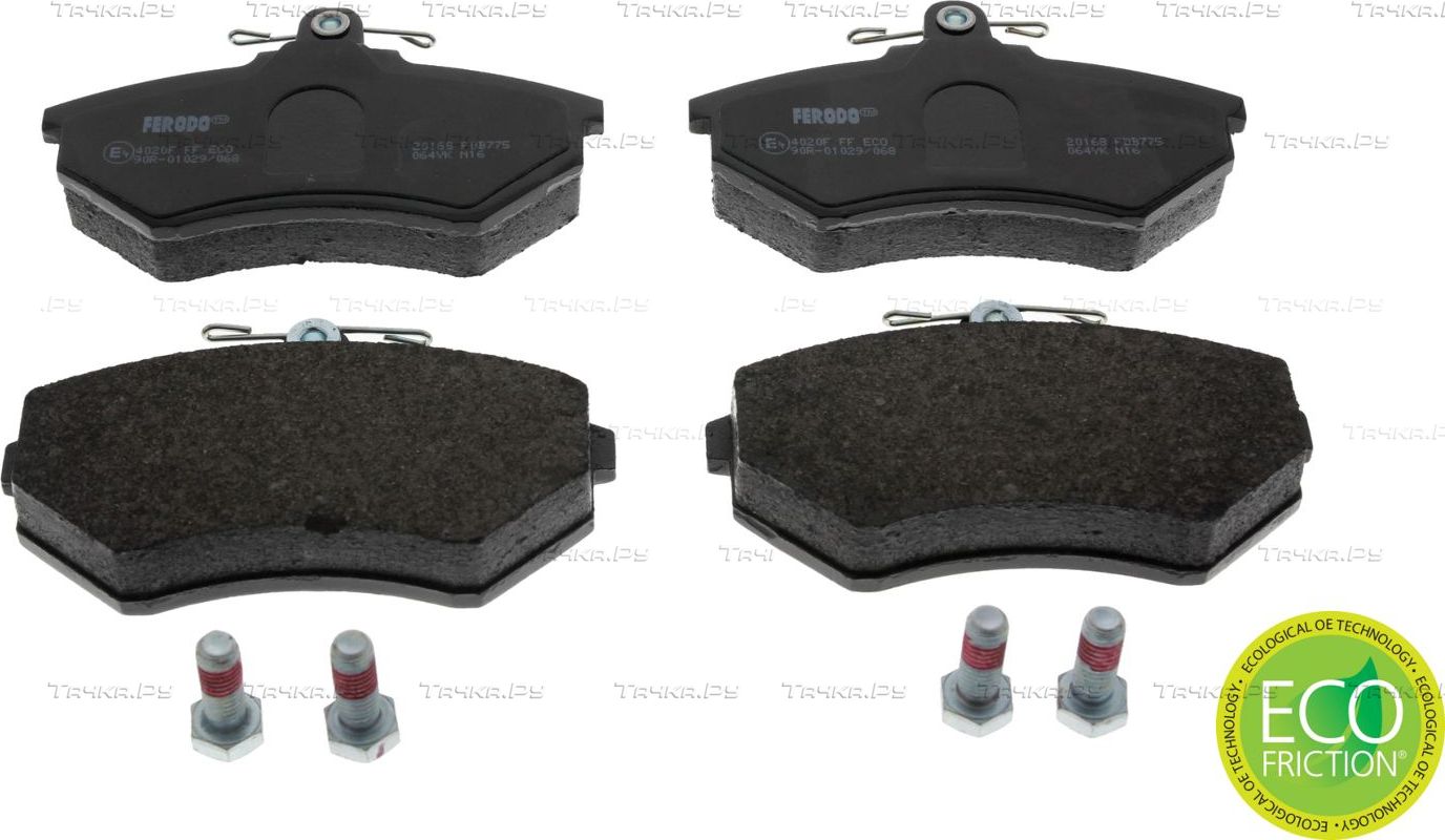 Тормозные колодки Ferodo Premier Eco Friction передние для Volkswagen Vento 1991-1998. Артикул FDB775